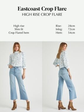 Rolla's Eastcoast Crop Flare Blue Jeans